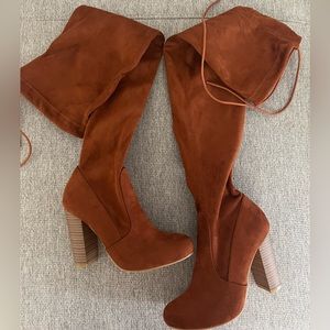 LULUS Suede Over The Knee Boot
